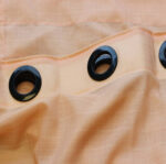 پرده حریر بافتدار گلبهی - Image 2