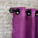 پرده حریر بافتدار بنفش