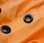 پرده حریر بافتدار نارنجی - Image 2