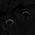 پرده حریر بافتدار مشکی - Image 2