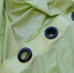 پرده حریر بافتدار سبز کاهویی - Image 2