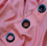 پرده حریر بافتدار صورتی چرک - Image 2