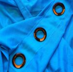 پرده حریر بافتدار آبی - Image 2