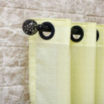 پرده حریر بافتدار لیمویی